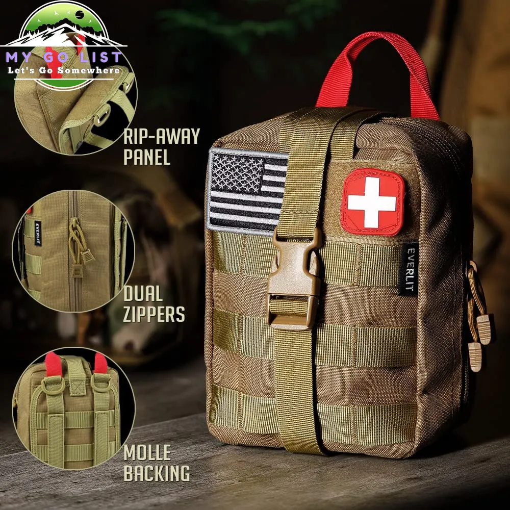 250 Pieces Survival First Aid Kit IFAK EMT Molle Pouch