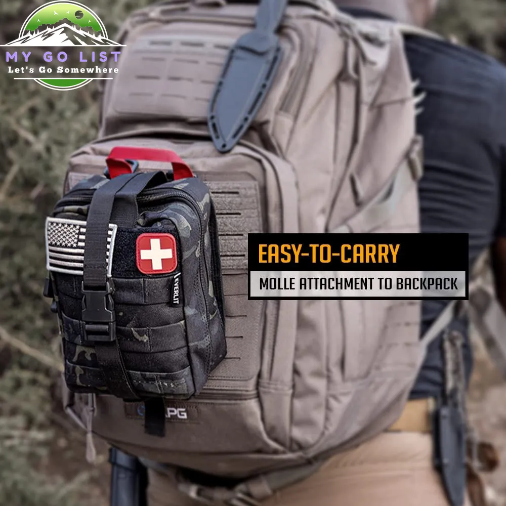 250 Pieces Survival First Aid Kit IFAK EMT Molle Pouch