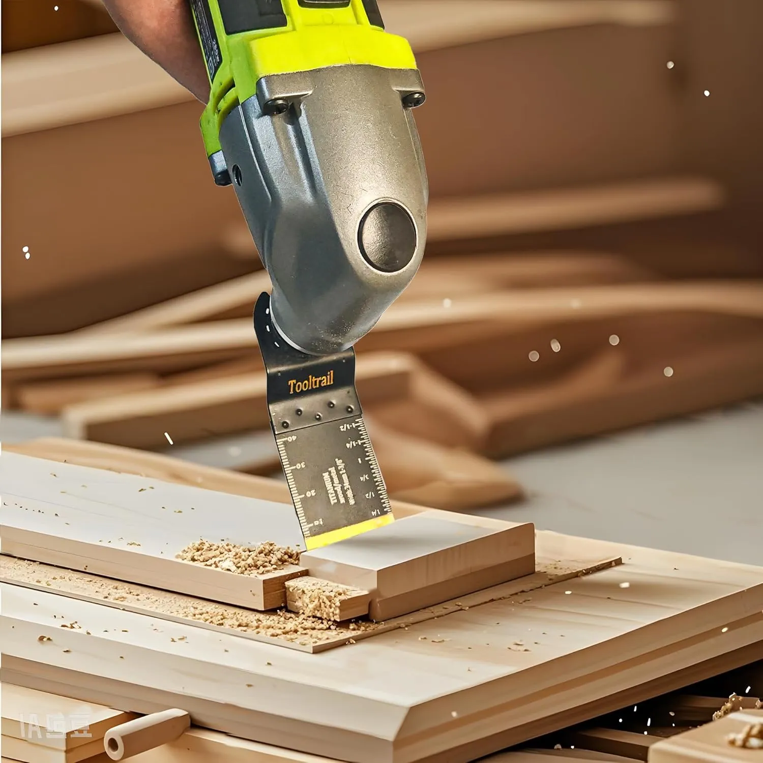 28PCS Oscillating Saw Blades,Universal Titanium Oscillating Tool Blades for Wood,Plastic and Metal,Multi Tool Blades Kits Fit Dewalt Ryobi Milwaukee Rockwell Fein (28)