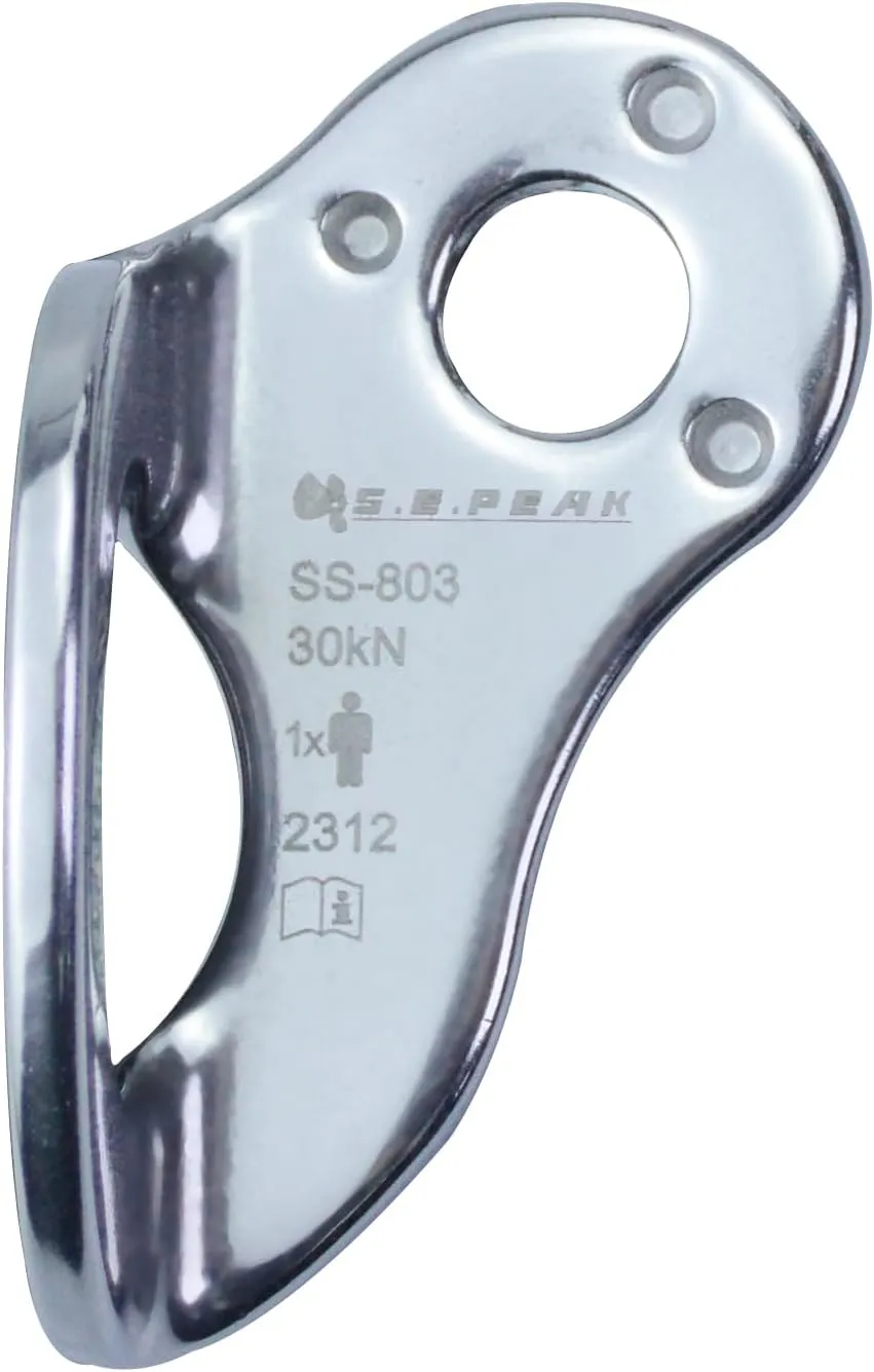 30KN Climbing Bolt Hanger, Stainless Steel Climbing Anchor Bolt, Rock Climbing Anchor for 10 mm / 3/8" Bolt, for Climbing Rappelling Rescue Hammock Installation