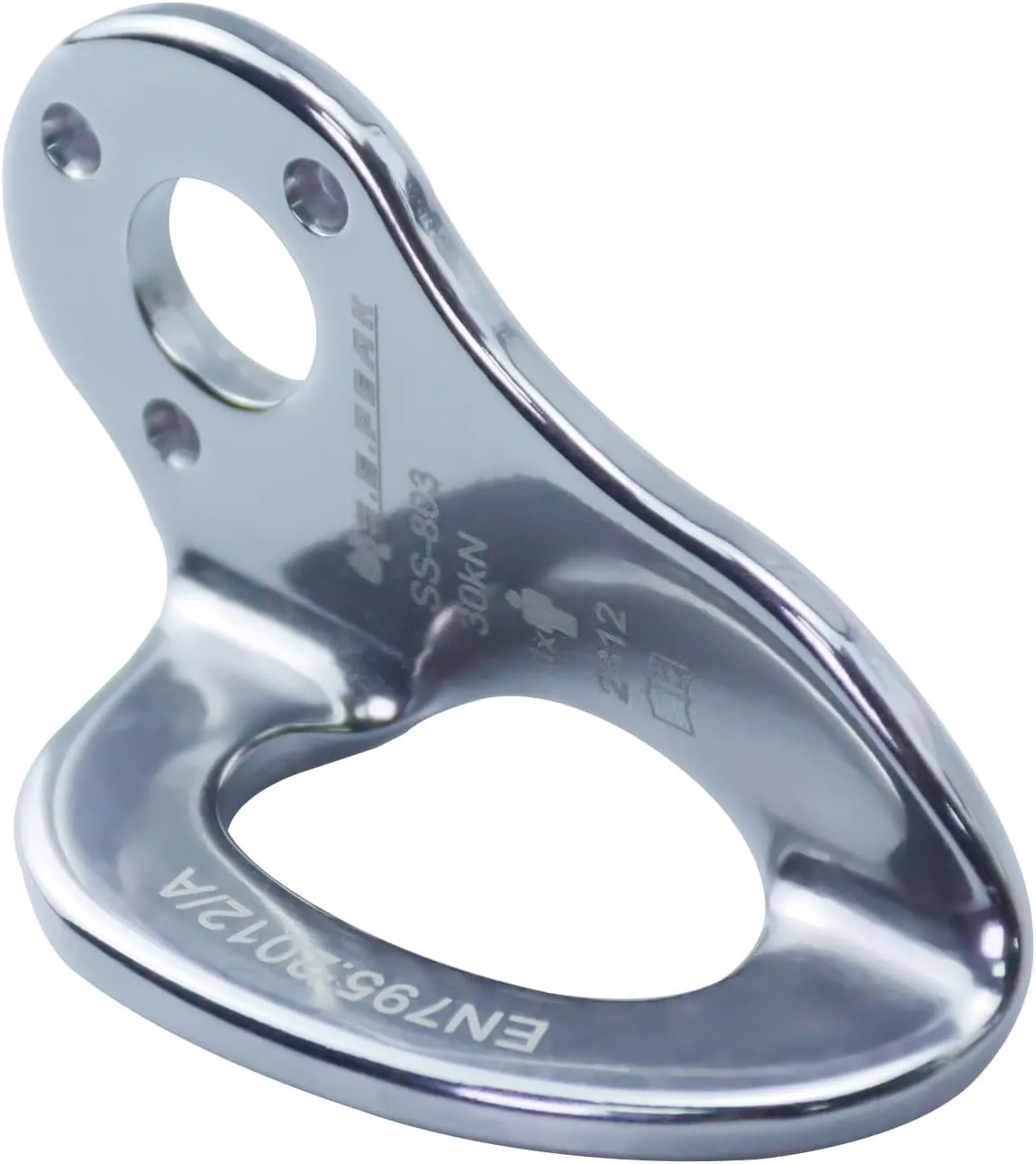 30KN Climbing Bolt Hanger, Stainless Steel Climbing Anchor Bolt, Rock Climbing Anchor for 10 mm / 3/8" Bolt, for Climbing Rappelling Rescue Hammock Installation