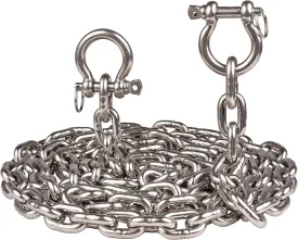 316 Stainless Steel Boat Anchor Chain with 2 Pcs Anti-Off Shackles, Marine Grade