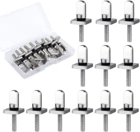 316 Stainless Steel Fin Screws, No Tool Surfboard Fin Screws with O Rings Paddle Board Fin Replacement for SUP Paddleboard Longboard Surfing Accessories