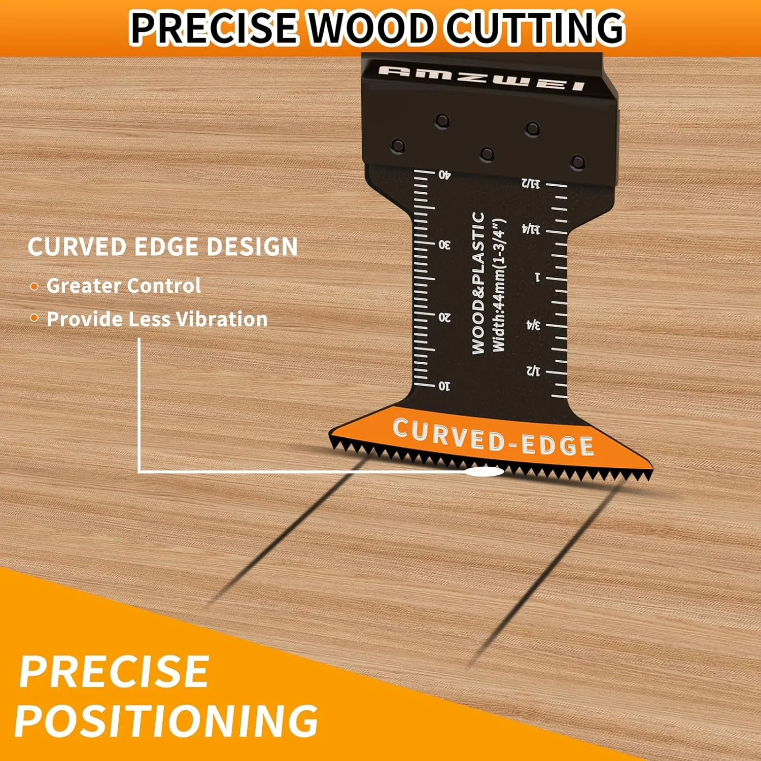 50PCS Titanium Oscillating Tool Blades, Curved Edge Oscillating Saw Blades for Metal, Wood, Plastic, Quick Release Multi Tool Blades Compatible with Dewalt Milwaukee Ryobi Rockwell Fein
