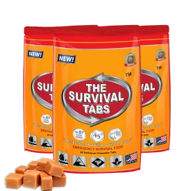 6 days Survival Food tablet none-GMO gluten-free 25 years shelf life 24 Tabs Buttescotch x 3 pouches
