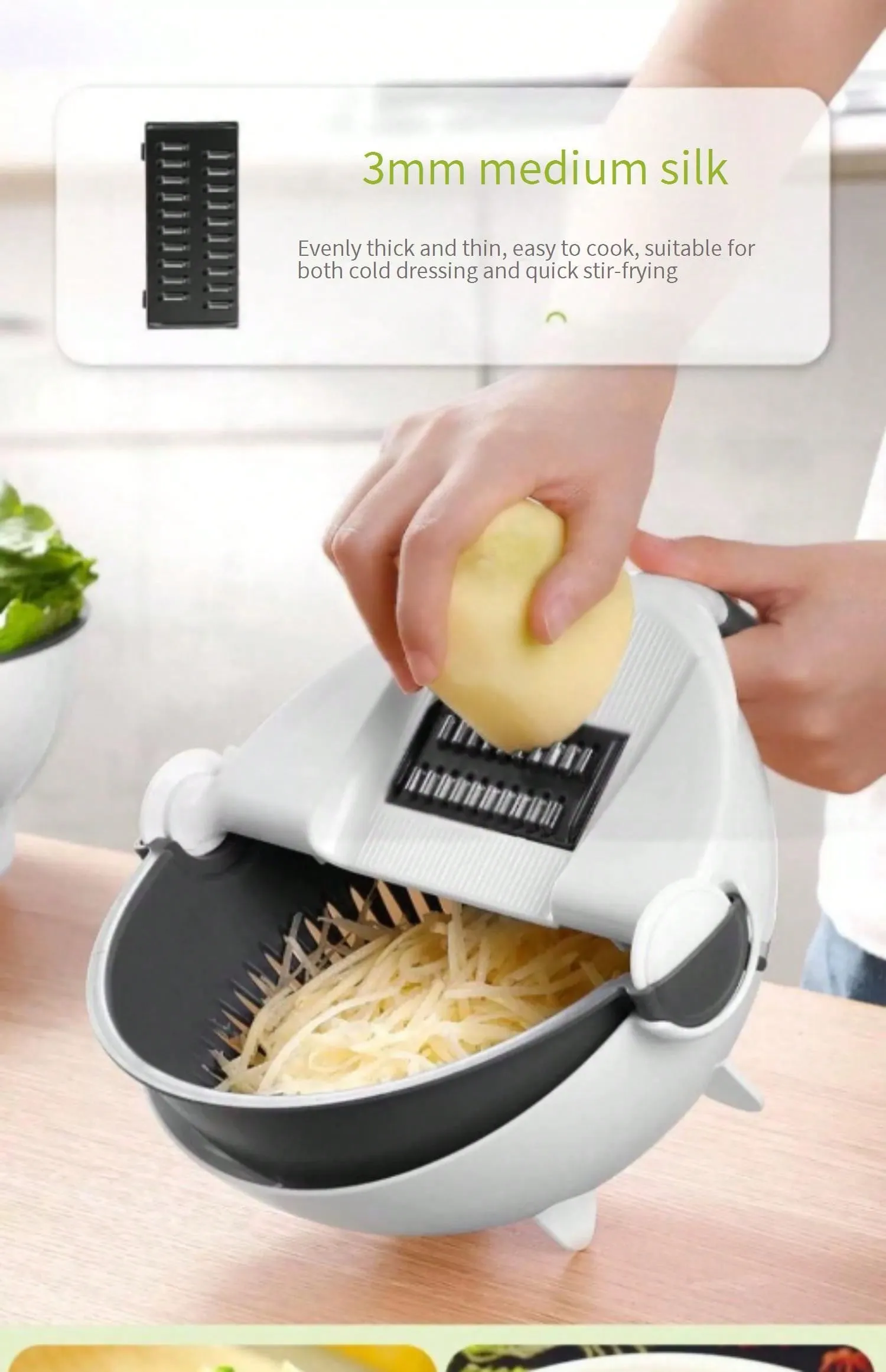 9-Piece Multi-Function Food Chopper & Slicer Set: Versatile Kitchen Tool for Effortless Meal Prep