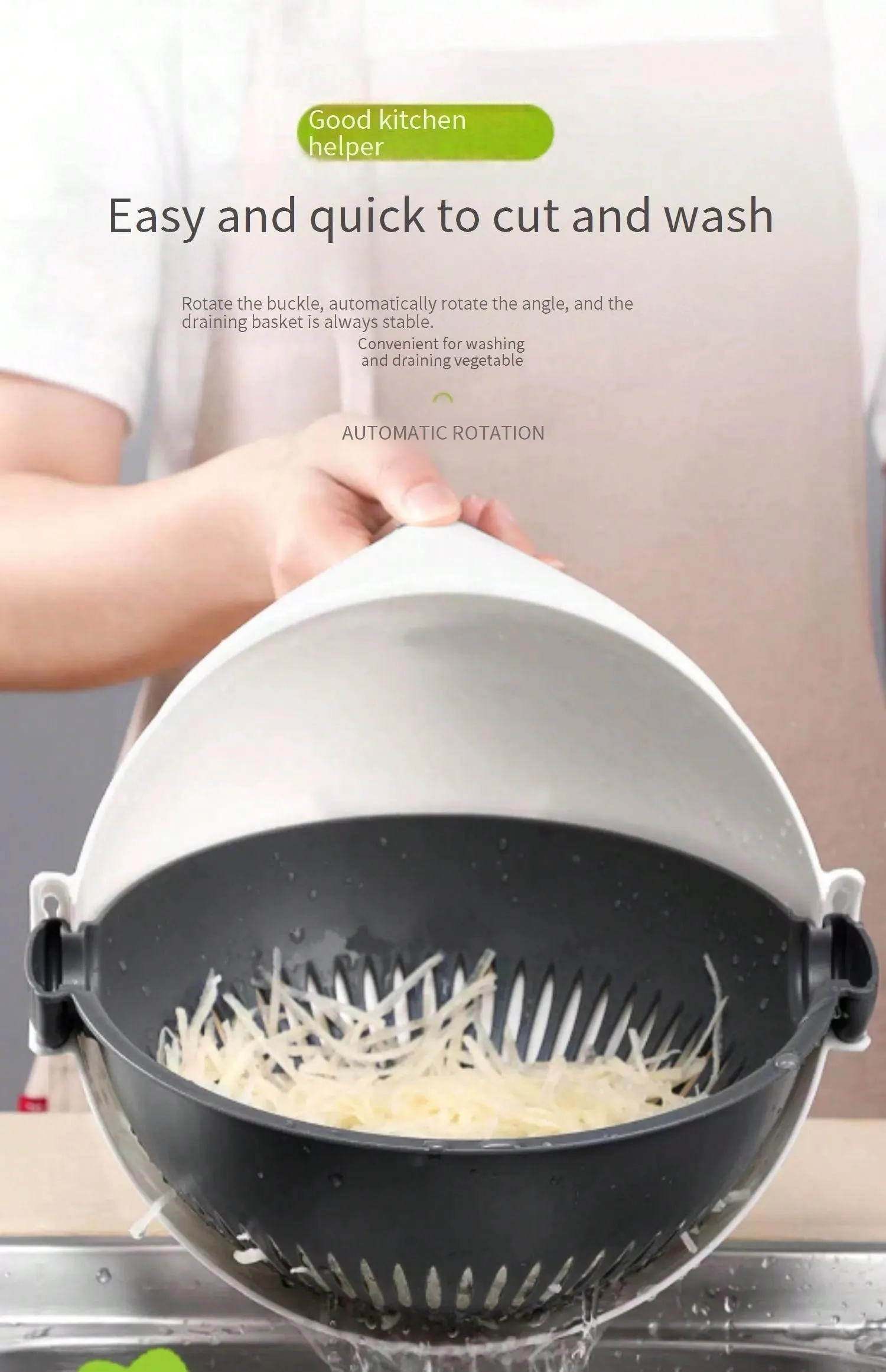 9-Piece Multi-Function Food Chopper & Slicer Set: Versatile Kitchen Tool for Effortless Meal Prep