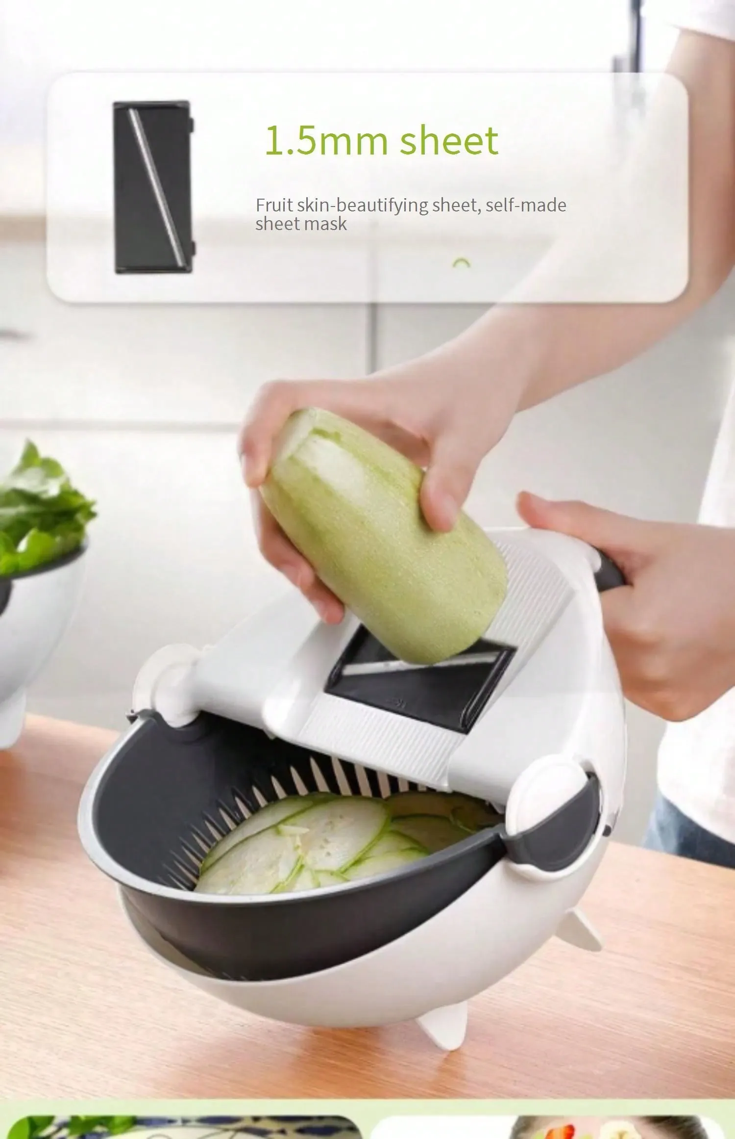 9-Piece Multi-Function Food Chopper & Slicer Set: Versatile Kitchen Tool for Effortless Meal Prep