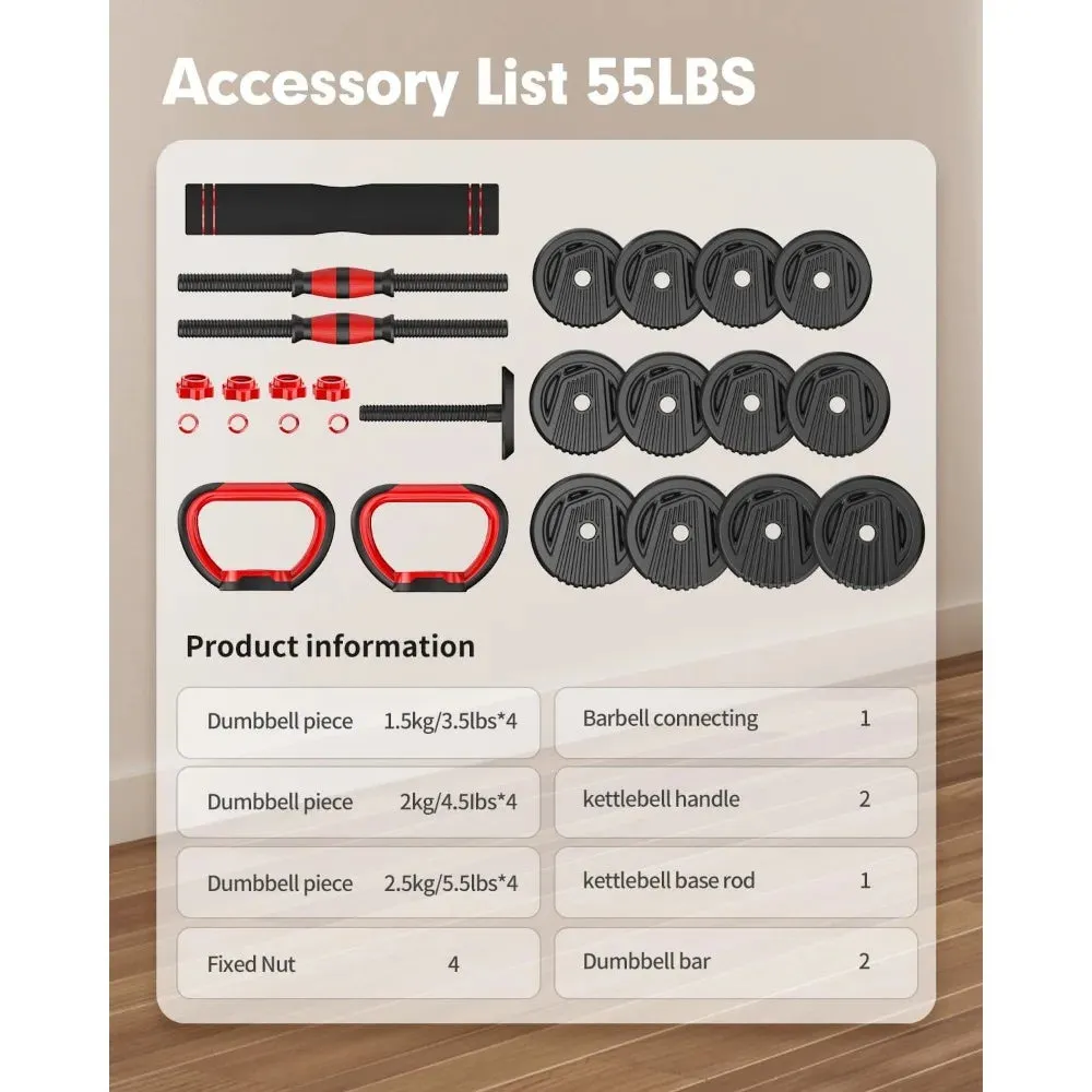 Adjustable Dumbbell Set 55LB