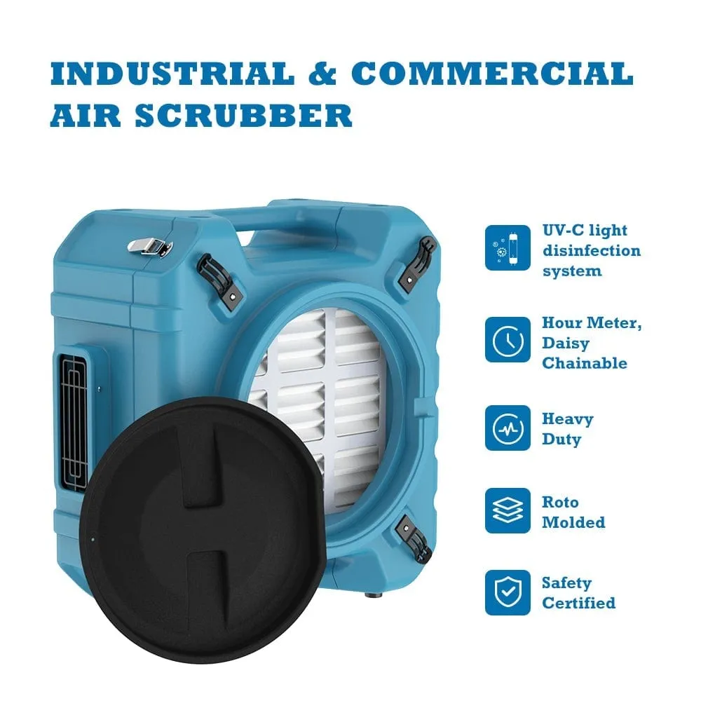 Alorair Pureairo Hepa Pro 870 Air Scrubber UV-C Light Sterilization - PureAiro HEPA Pro 870-Blue