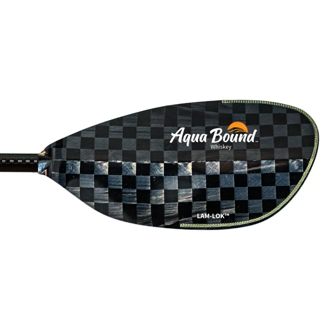 Aqua Bound Whiskey Lam-Lok Carbon Straight Shaft Posi-Lok Two-Piece Kayak Paddle