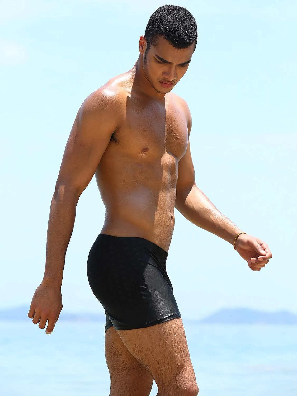 Arcweg Men's Swimming Trunks with Mesh Liner Sport Boxer Swimwear Underwear Summer Beach Board Shorts Elastic Swimsuit