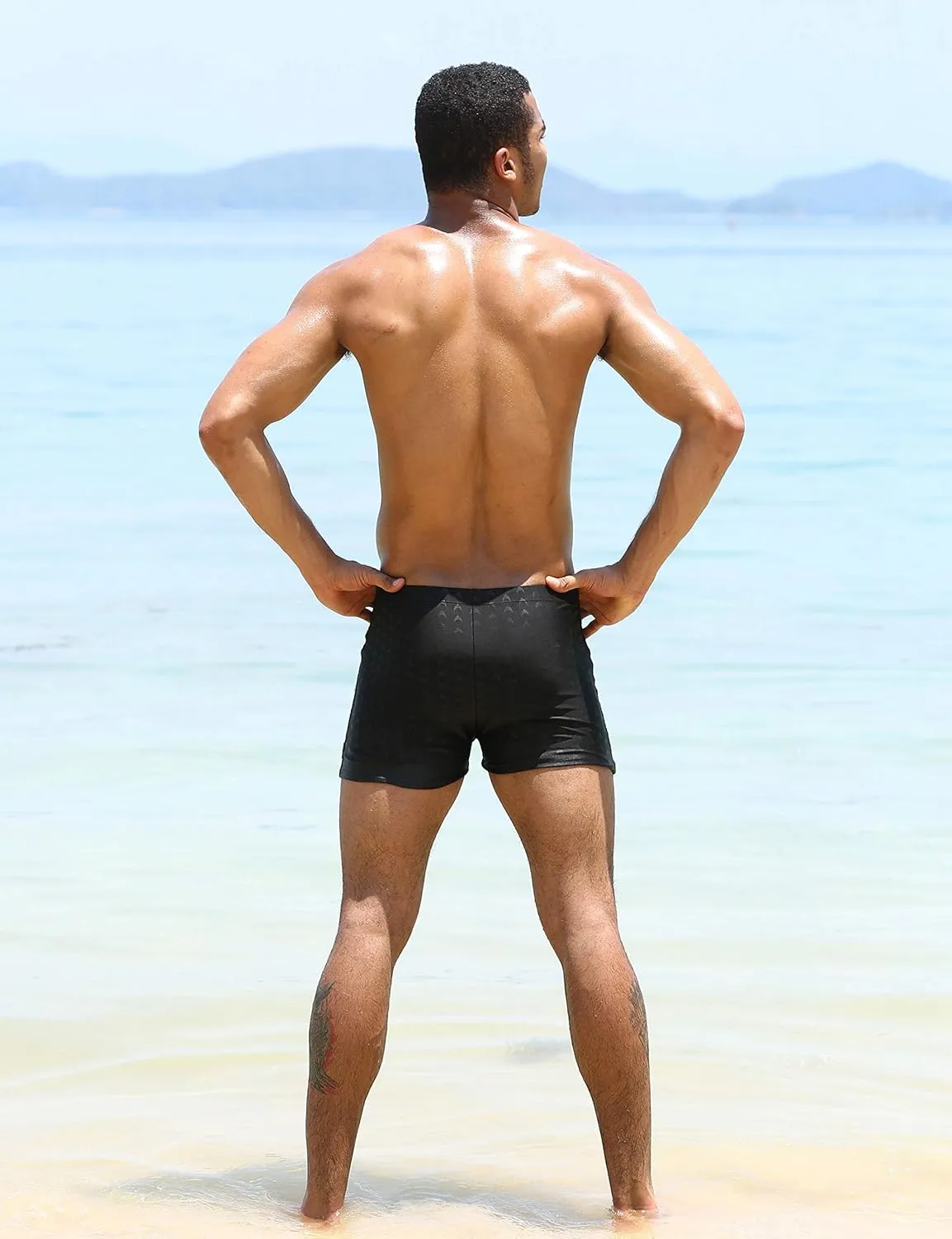 Arcweg Men's Swimming Trunks with Mesh Liner Sport Boxer Swimwear Underwear Summer Beach Board Shorts Elastic Swimsuit
