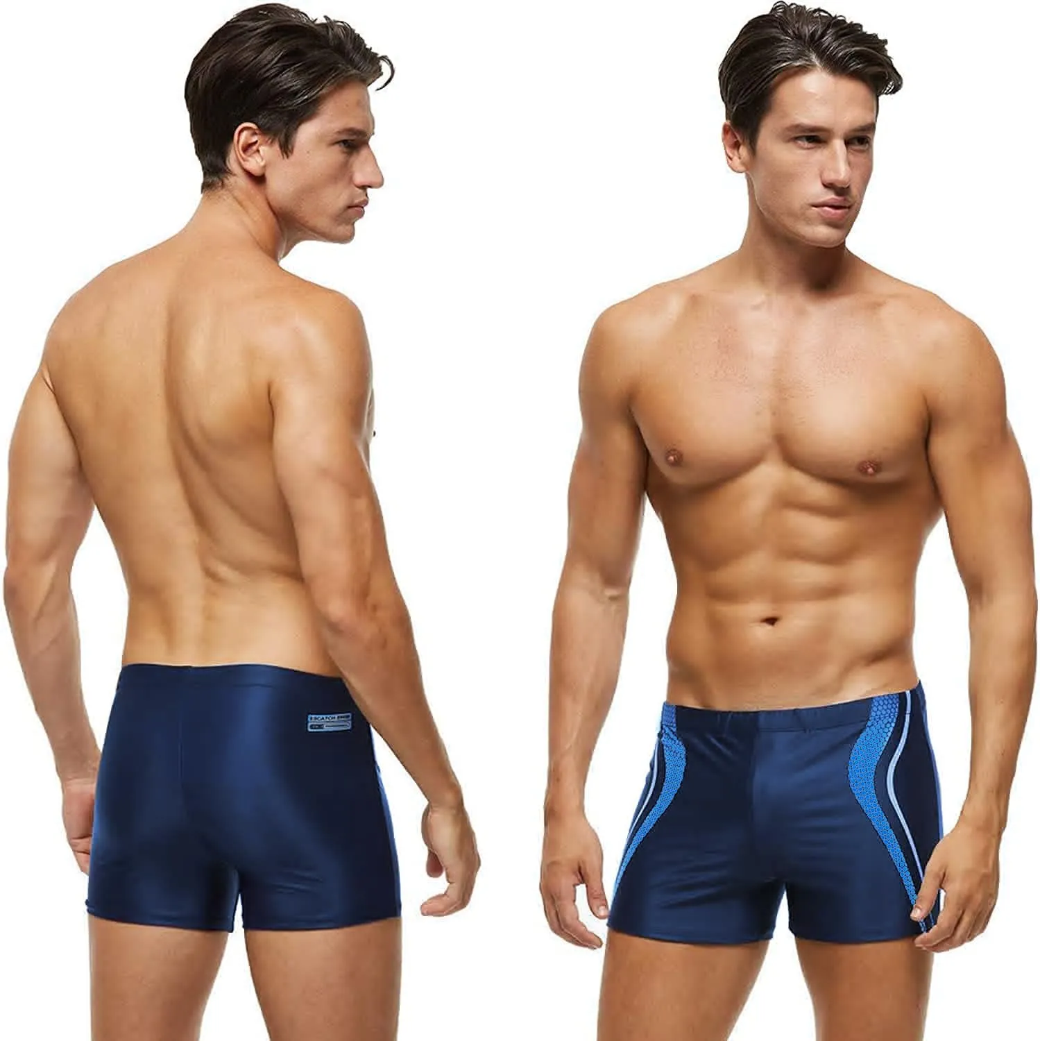 Arcweg Men's Swimming Trunks with Mesh Liner Sport Boxer Swimwear Underwear Summer Beach Board Shorts Elastic Swimsuit
