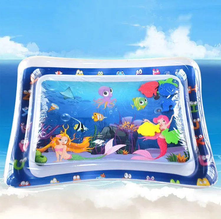 Baby Inflatable Water Mat Infants Toddlers Neutral Funny Play Kids Activity