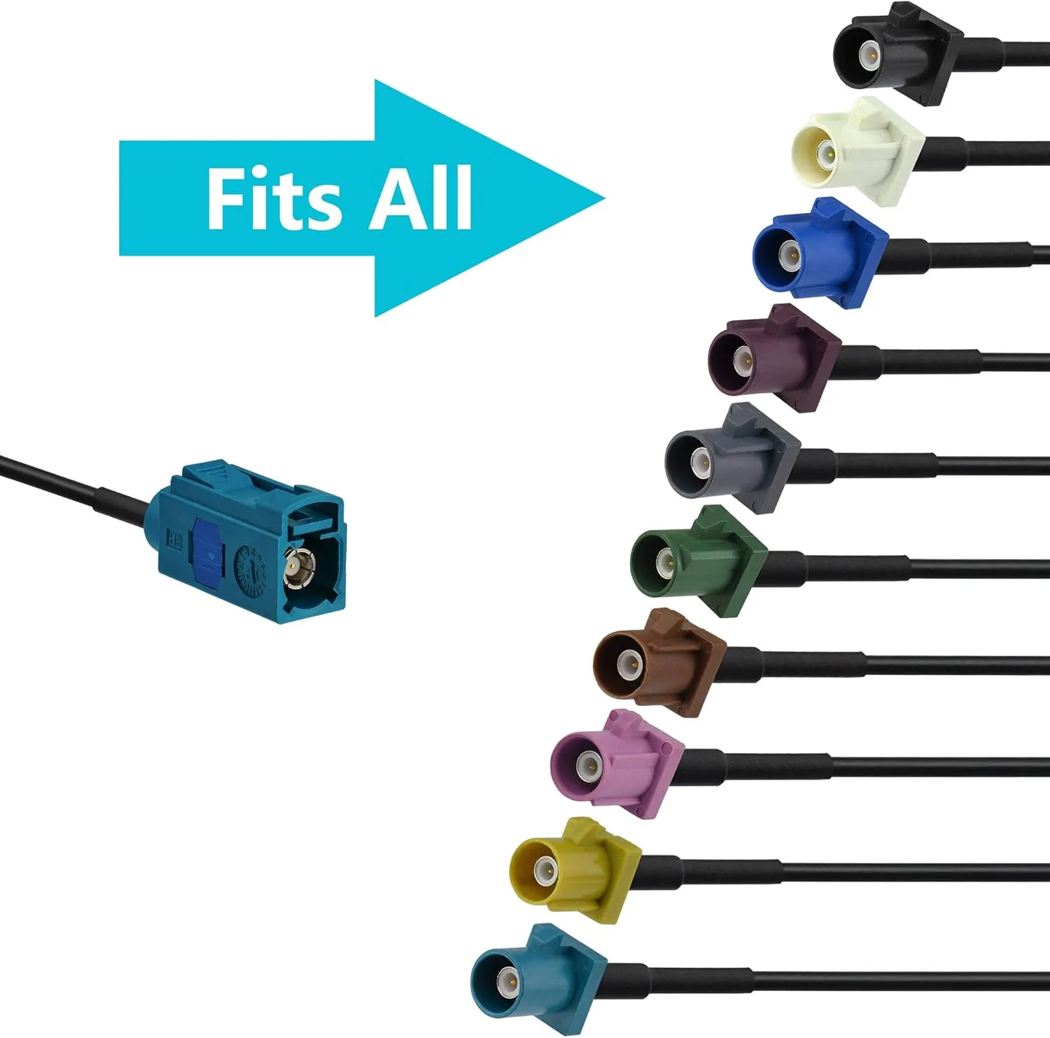 Bingfu Fakra Z Female to Male Vehicle Antenna Extension Cable 3m 10 feet for Car Stereo Android Head Unit GPS Navigation FM AM Radio Sirius XM Satellite Radio 4G LTE TEL Telematics Bluetooth Module