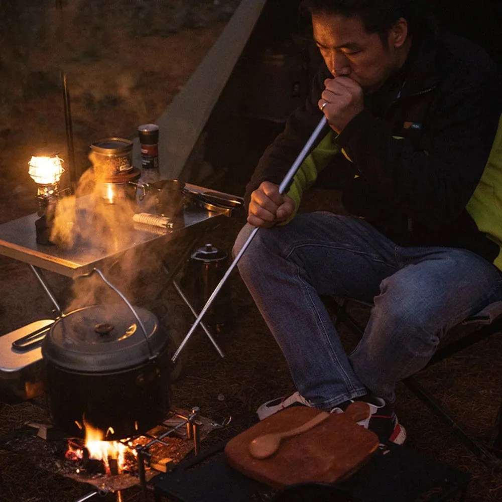 CAMPINGMOON Mouth Fire Blowpipe Detachable Blow Fire Tube Portable High Effective Outdoor Firing Tool Camping Equipment