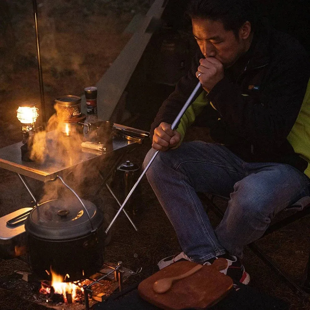 CAMPINGMOON Mouth Fire Blowpipe Detachable Blow Fire Tube Portable High Effective Outdoor Firing Tool Camping Equipment