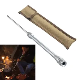 CAMPINGMOON Mouth Fire Blowpipe Detachable Blow Fire Tube Portable High Effective Outdoor Firing Tool Camping Equipment