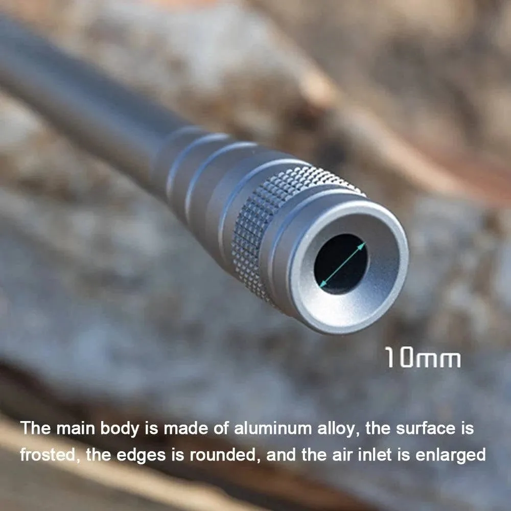 CAMPINGMOON Mouth Fire Blowpipe Detachable Blow Fire Tube Portable High Effective Outdoor Firing Tool Camping Equipment