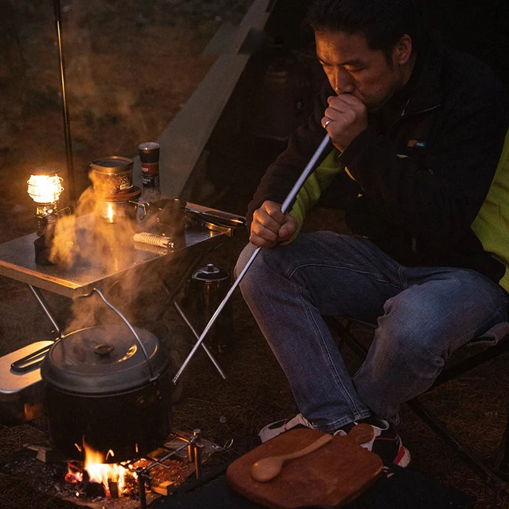 CAMPINGMOON Mouth Fire Blowpipe Detachable Blow Fire Tube Portable High Effective Outdoor Firing Tool Camping Equipment