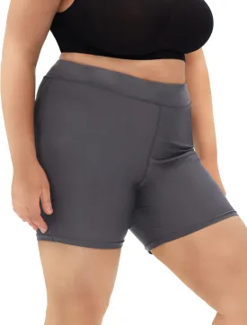 COOTRY Womens Plus Size Swim Shorts High Waisted Tummy Control Swimsuit Bottoms Board Shorts with Pockets