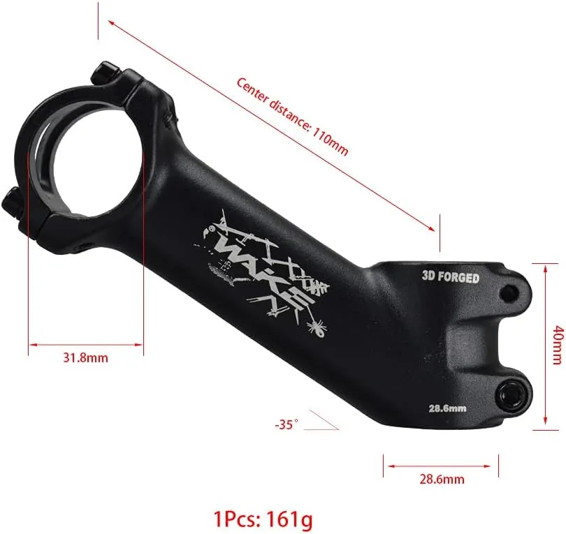 CYSKY Bike Stem 31.8 60mm/70mm/90mm/110mm 35 Degree MTB Stem Mountain Bike Stem Riser Handlebar Stem for Most Road Bike Stem, MTB Stem, BMX Stem, Bicycle Stem
