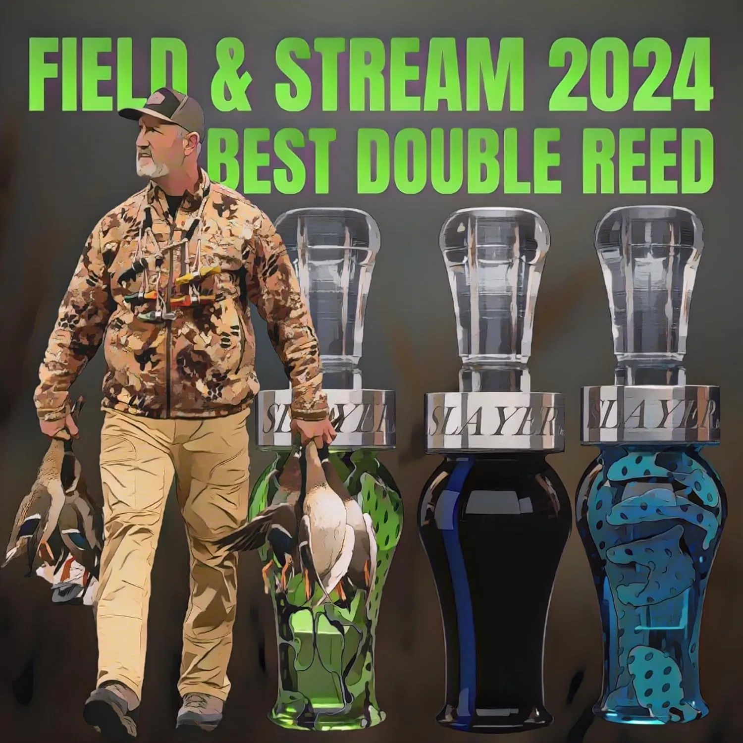 Drake Double Reed Duck Call | Realistic Sound Hunting Call | Superior Tone | Versatile & Easy to Use | Beginner Friendly and Expert Approved | Duck Hunting Accessories