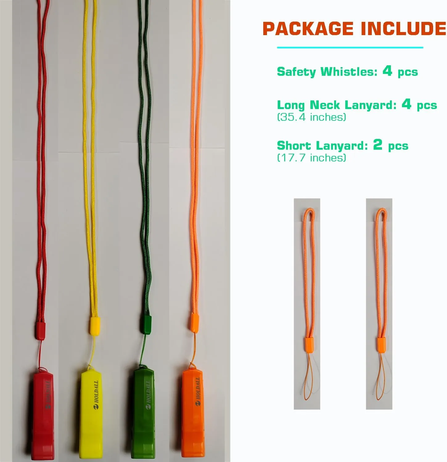 Emergency Safety Whistle with Lanyard, Loud Pea-Less Whistles for Boating Kayaking Life Vest Survival Rescue Signaling.