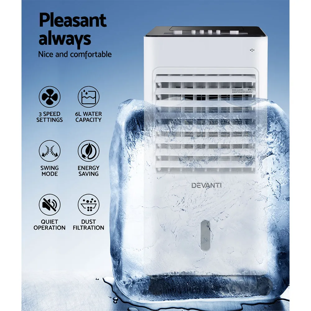 Evaporative Air Cooler Conditioner Portable 6L Cooling Fan Humidifier