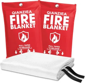 Fire Blanket,2 Pack,40"x40" Fire Blankets Emergency for Home and Kitchen