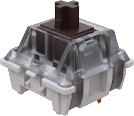 Gateron KS-9 RGB Mechanical MX Type Key Switch - Clear top (65 Pcs, Brown)
