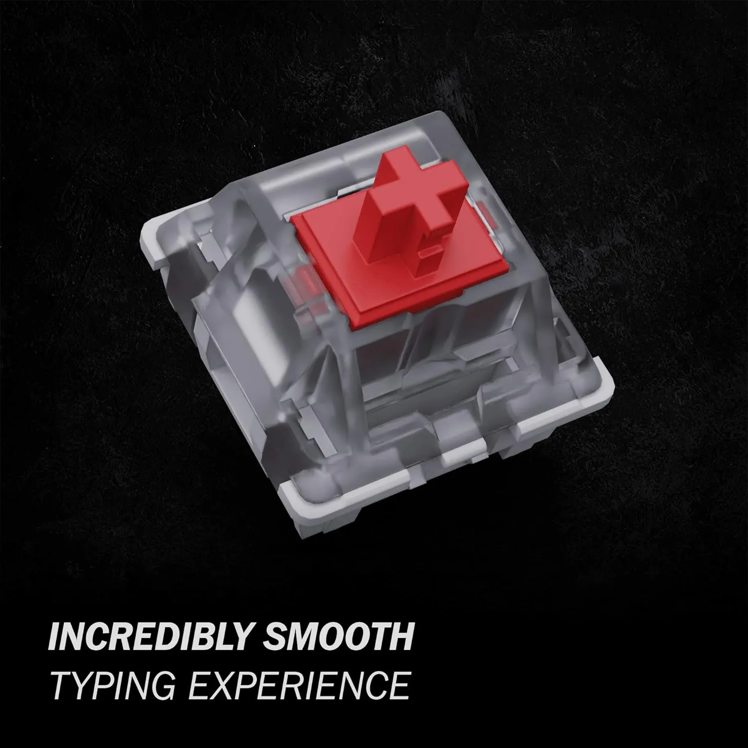 Gateron KS-9 RGB Mechanical MX Type Key Switch - Clear top (90 Pcs, Red)