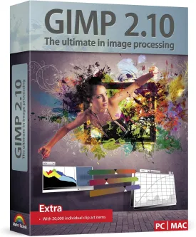 GIMP 2.10 - Graphic Design & Image Editing Software - this version includes additional resources - 20,000 clip arts, instruction manual