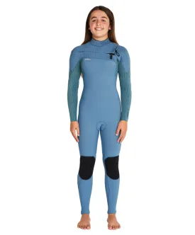 Girl's HyperFreak 3/2  Steamer Chest Zip Wetsuit - Dusty Blue