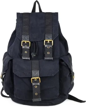 Gootium 21101GRY-S Specially High Density Thick Canvas Backpack Rucksack, Black Small Size