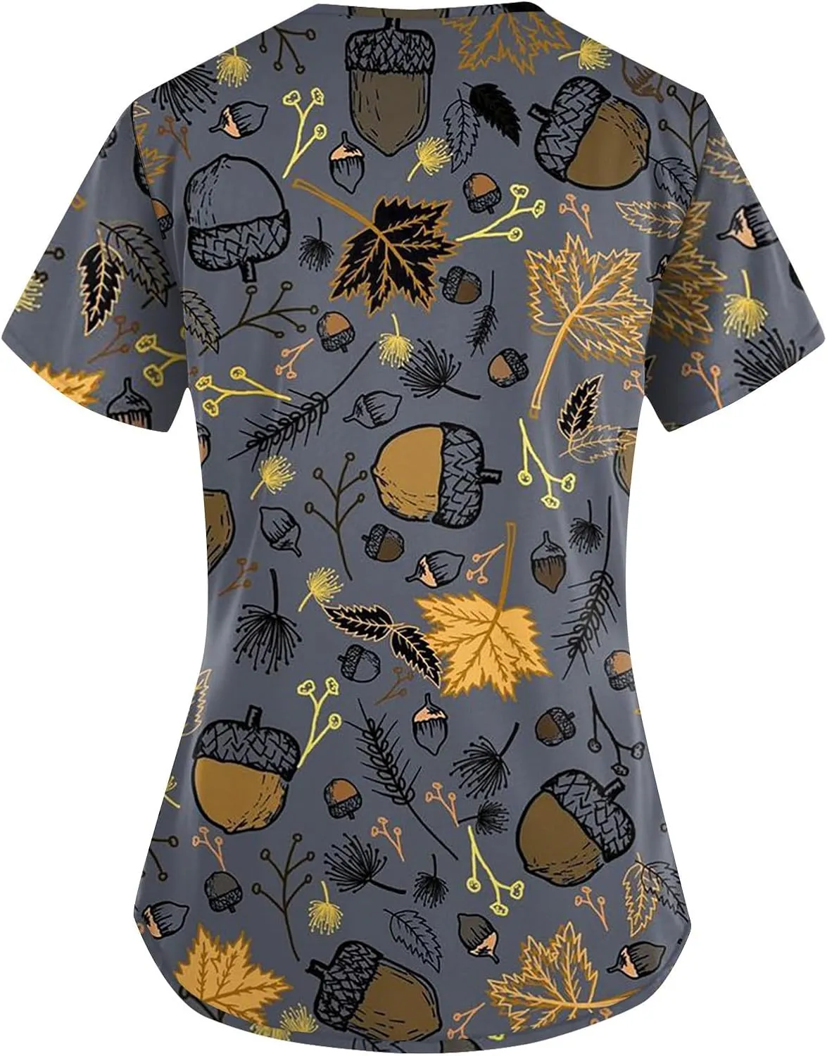 Halloween Scrubs for Women Nurse Vet Pediatric with Designs Plus Size Nursing Uniforms Cute Demon Cat Scrub Tops