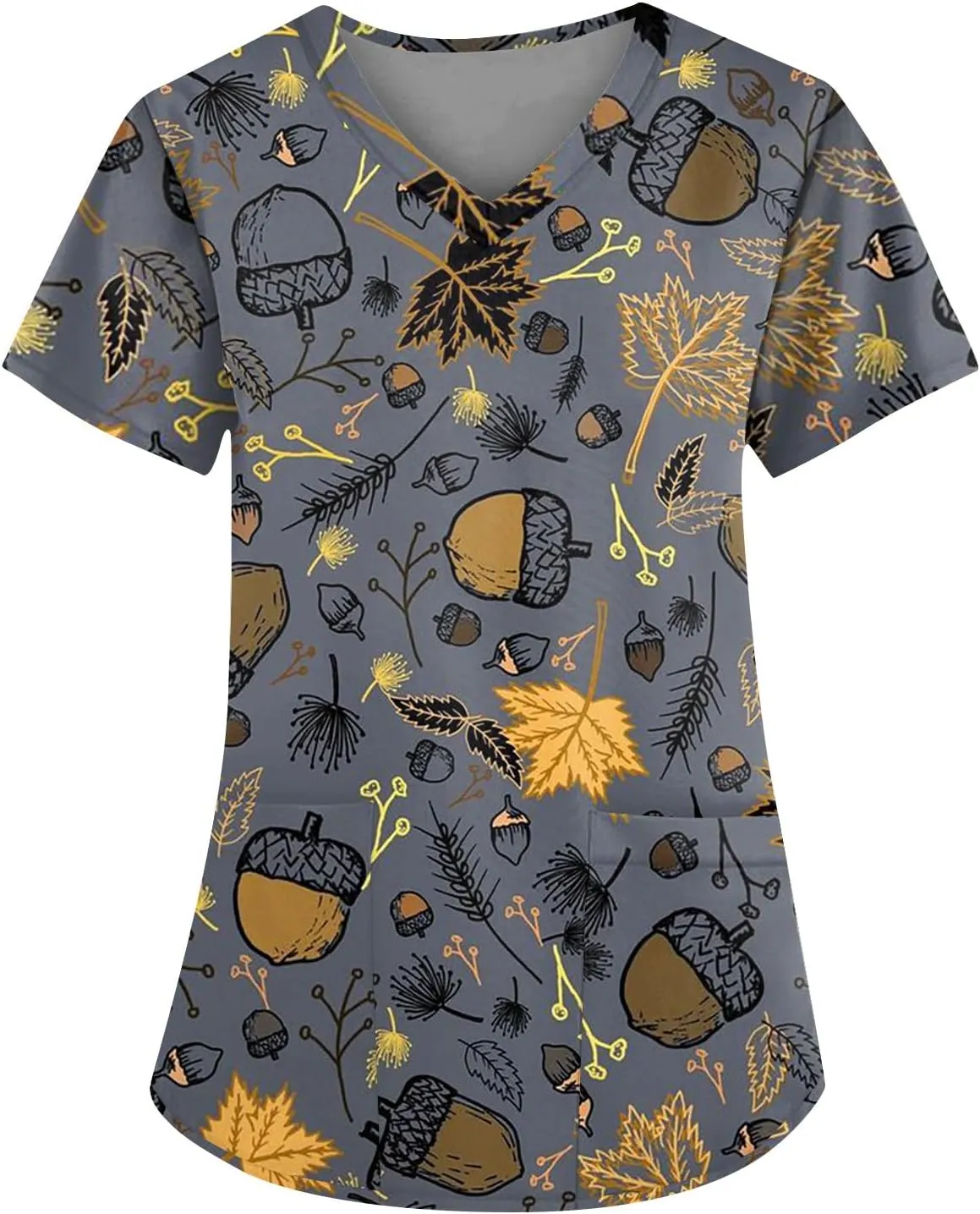 Halloween Scrubs for Women Nurse Vet Pediatric with Designs Plus Size Nursing Uniforms Cute Demon Cat Scrub Tops