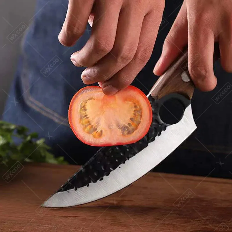 Hand-Forged Stainless Steel Boning and Butcher Knife – Versatile Chef’s Cleaver for Kitchen and Outdoor Cooking