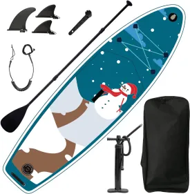 Inflatable Stand Up Paddle Board 9.9'x33 x5 with Accessories,Antique Blue Green, Includes SUP Accessories