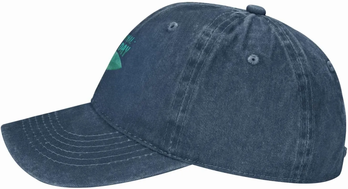 International Surfing Day Fonts and Surfboards Baseball Cap for Men Women Hats Adjustable Denim Hat Dad Hat