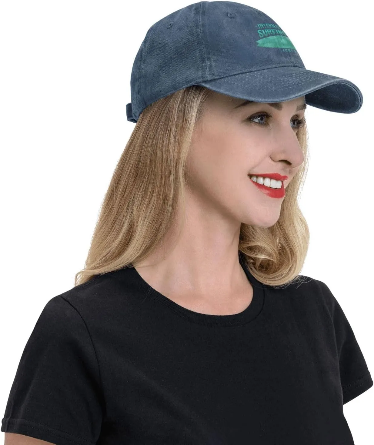 International Surfing Day Fonts and Surfboards Baseball Cap for Men Women Hats Adjustable Denim Hat Dad Hat