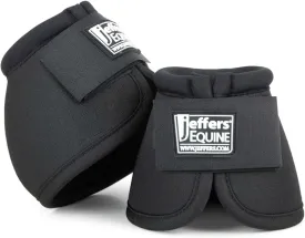 Jeffers Equine Ballistic Bell Boots - Black, Medium | Shock Absorbing Hoof Protection for Horses | Secure Double Hook & Loop Closure, Perfect for Travel, Training, & Equestrian Riding