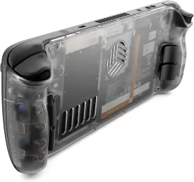JSAUX Transparent Back Plate Compatible with Steam Deck OLED/LCD, DIY Clear Replacement Back Shell Case Compatible with Steam Deck OLED/LCD - PC0106 Vents Version [Crystal]