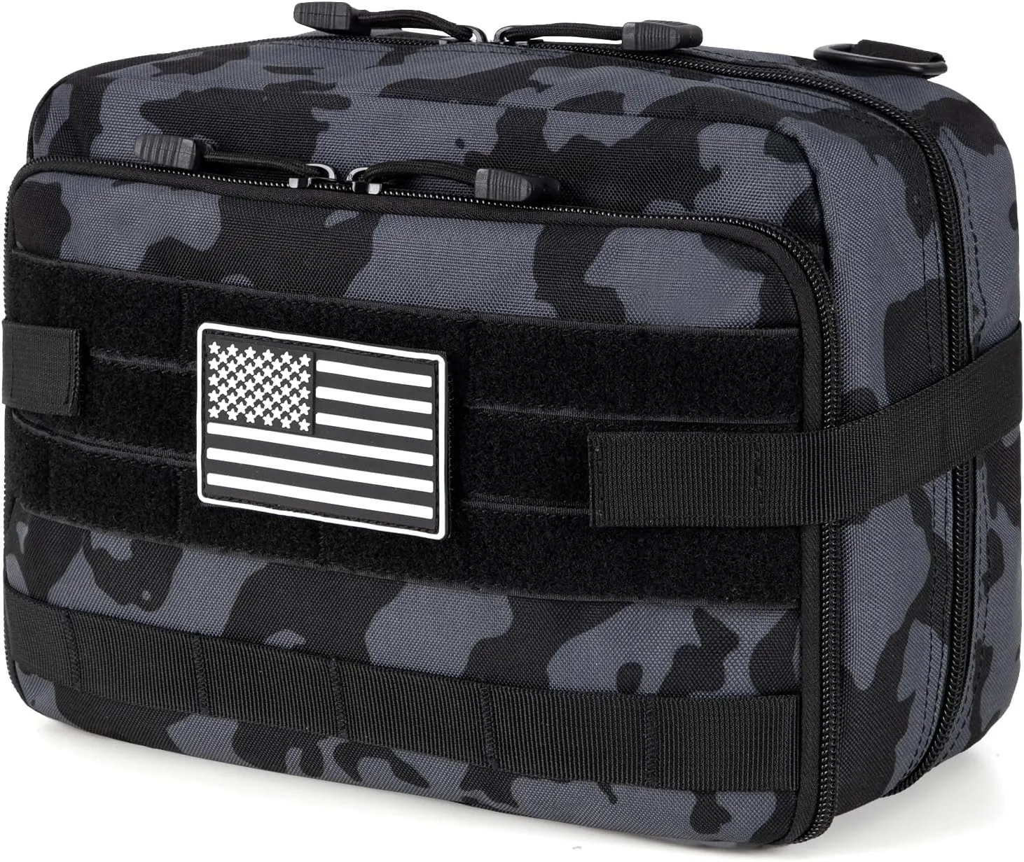 Jueachy Tactical Molle Pouch Large Admin Bag Utility Tool Pouches Molle Attachment EDC Pouches Expandable Molle Accessories Organizer Medical Pocket U.S.A Patch Included
