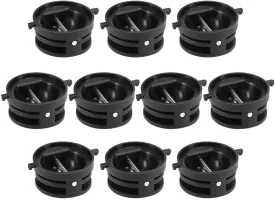 Lixada 10 PCS Surfboard Leash Plug SUP Board Surfing Leash Plugs Surfing Board Cup with Stainless Pin Surfing Surfboard Leash Leg Rope Plug Black/White