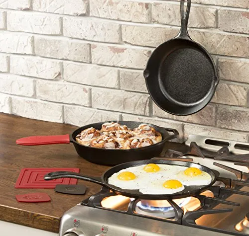 Lodge Essential Skillet Set, 7-Piece, Black
