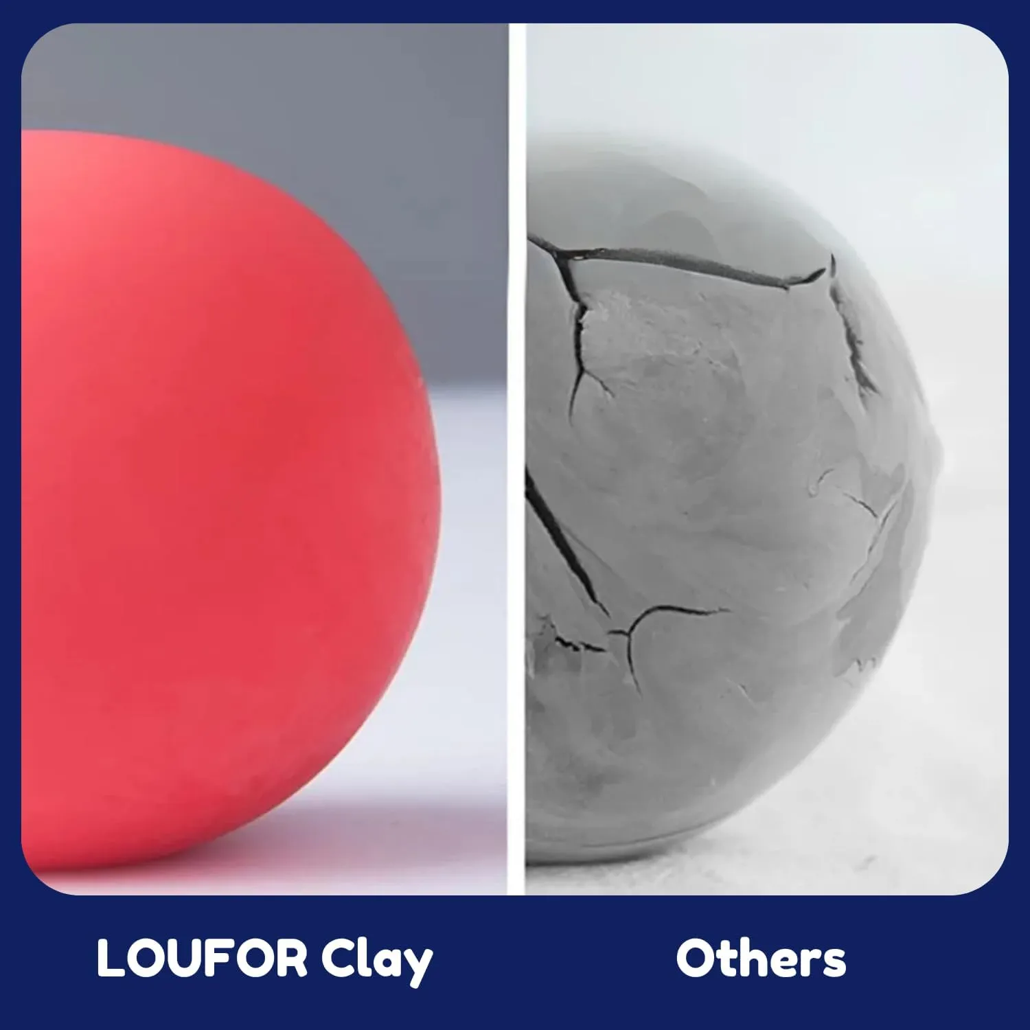 LOUFOR Air Dry Clay Kits - Modeling Clay for Kids, Ultra Light & Soft, Safe & Non-Toxic, DIY Airdryclay Kit with Sculpting Tools and Tutorials, Creatible Art Crafts Toys Gifts for Boys Girls