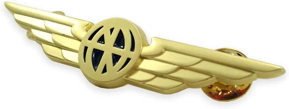 Luso Aviation Pilot Wings Aviator's Uniform Shirt Lapel Pin