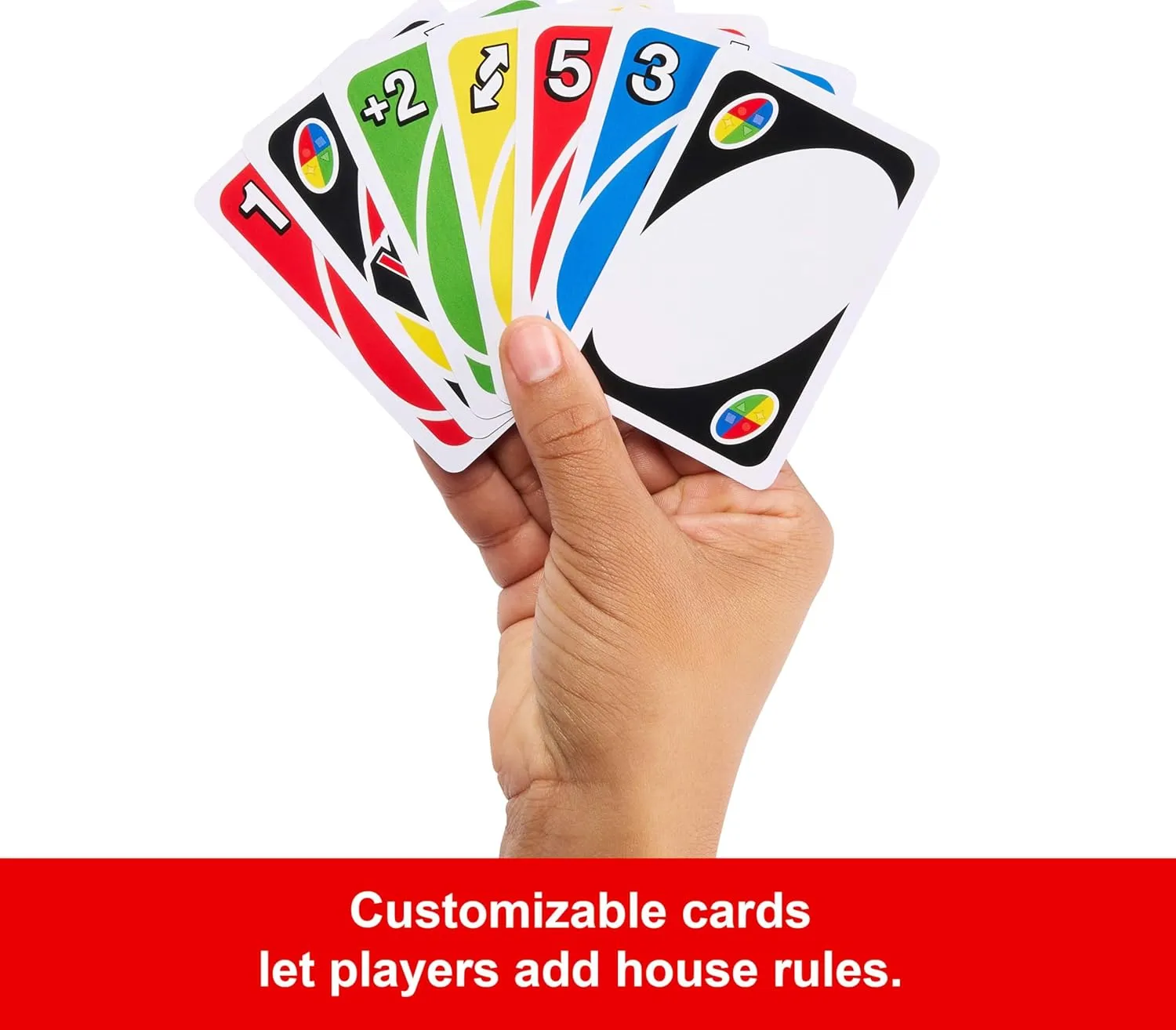 Mattel Games UNO Family Card Game, with 112 Cards in a Sturdy Storage Tin, Travel-Friendly, Makes a Great Toy for 7 Year Olds and Up